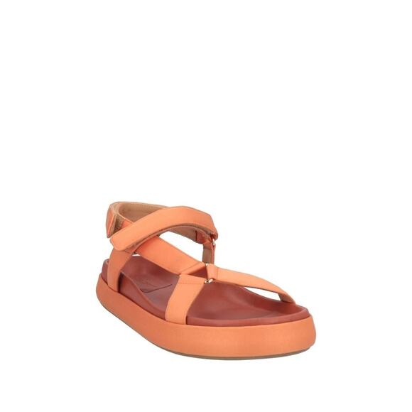 Ulla Johnson Women’s Astra Sport Satin Sandal Round Toe Orange Size 37 NWOT - Picture 2 of 12